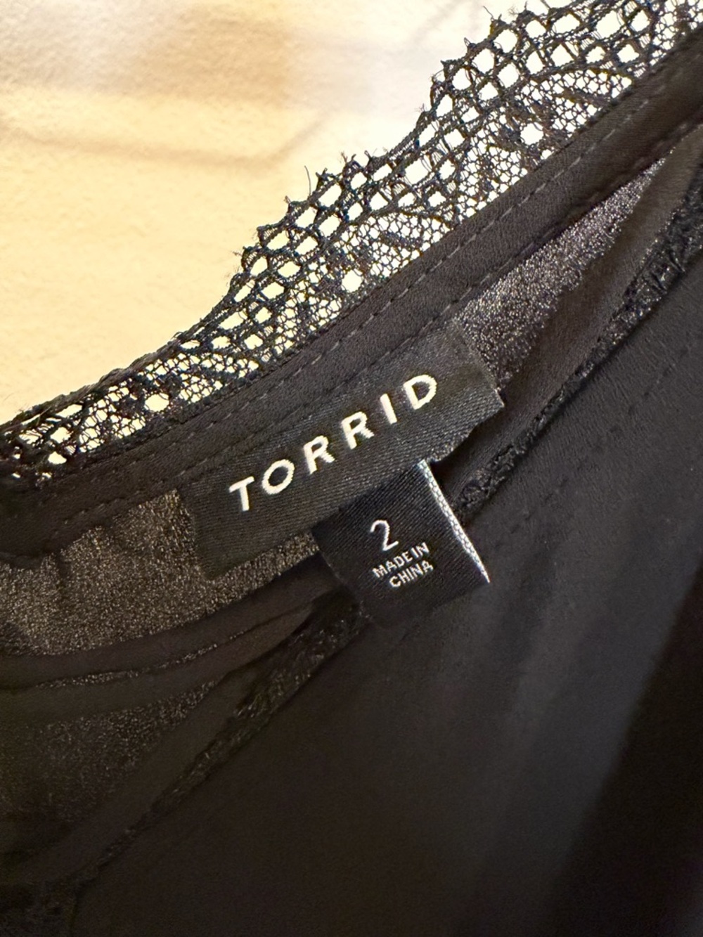 torrid Black Lace Trim Sheer Camisole - Picture 4 of 4